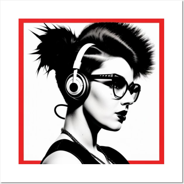 Punk Rock Girl Wall Art by musicgeniusart